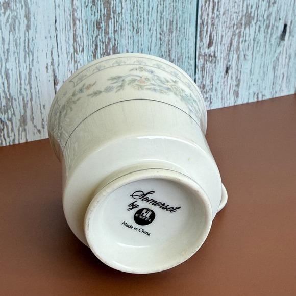 Somerset by NL Excel‎ Coffee or Tea Cup Blue Pink Floral Trim Replacement CRACK - Picture 4 of 9